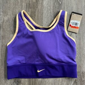 Nike Women's Purple and Gold Sports Bra